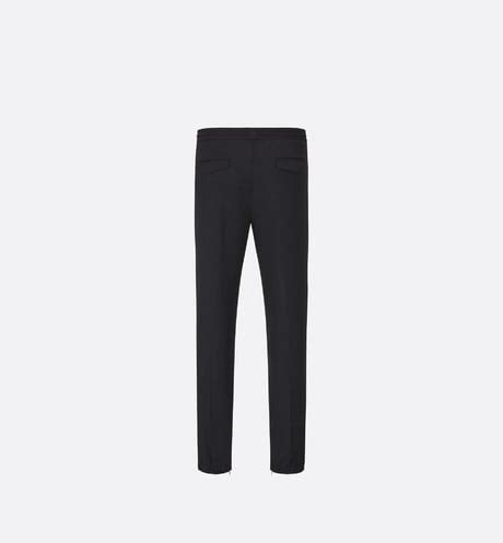 Pantalón de chándal de twill de lana negro 